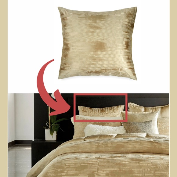 NIB Donna Karan [ 1 ]‎ Vapor Gold Euro Pillow Sham - Picture 1 of 12
